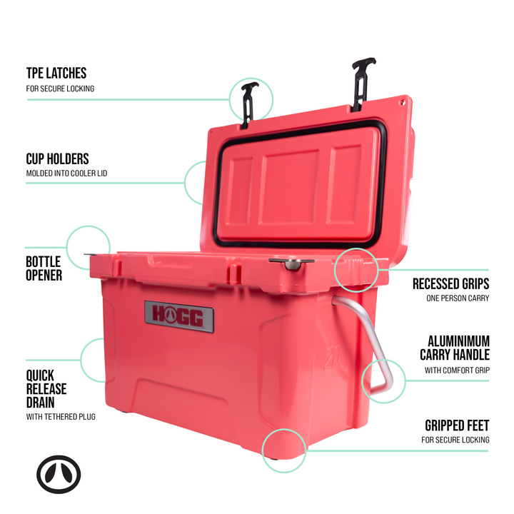 20qt Hogg Coolers — Pamplona Pink