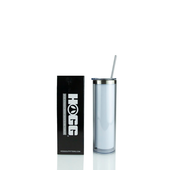 20oz Sublimation Blank Skinny Snow Globe Tumbler