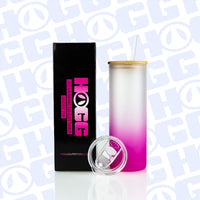 20oz Sublimation Blank Gradient Glass Duo Skinny Tumblers