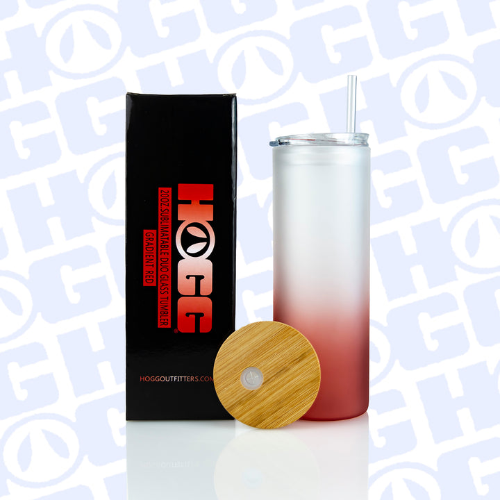 20oz Sublimation Blank Gradient Glass Duo Skinny Tumblers