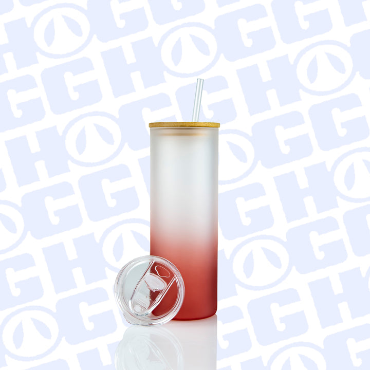 20oz Sublimation Blank Gradient Glass Duo Skinny Tumblers