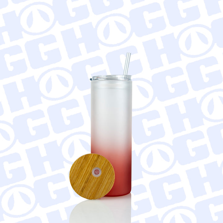 20oz Sublimation Blank Gradient Glass Duo Skinny Tumblers