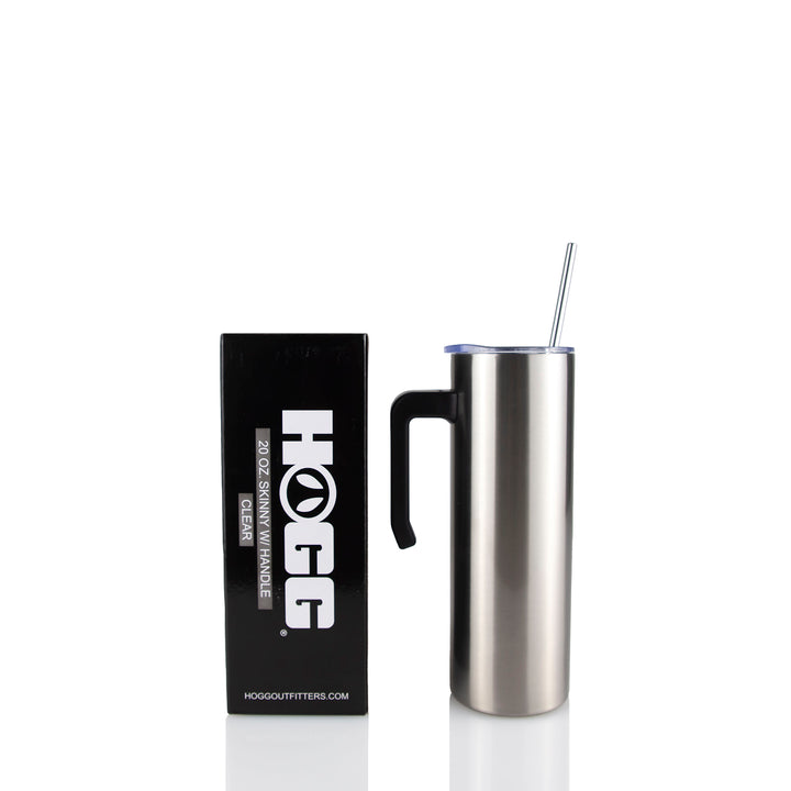 20oz Sublimation Blank Clear Skinny Tumbler W/ Handle Case (24 Units)