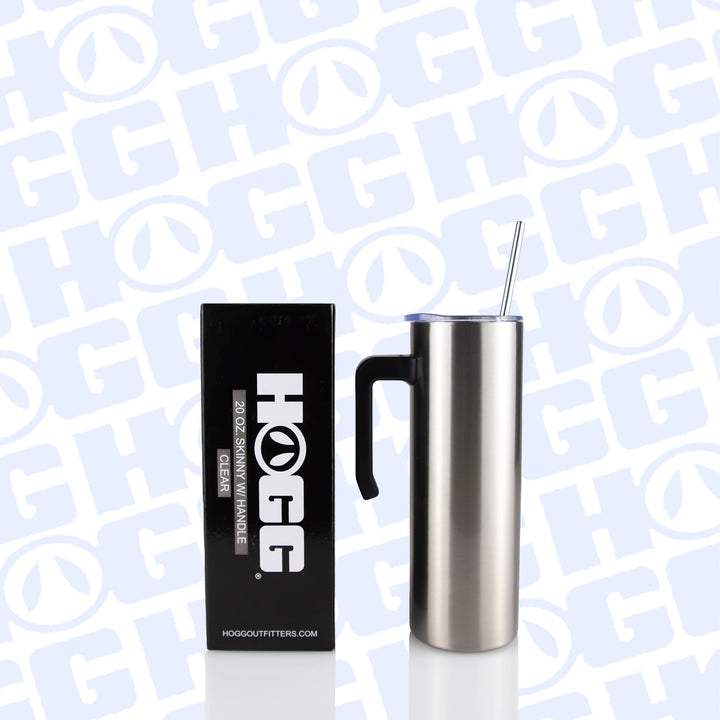 20oz Sublimation Blank Clear Skinny Tumbler W/ Handle