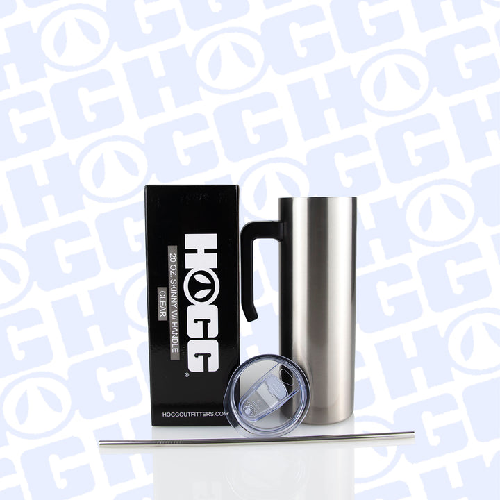 20oz Sublimation Blank Clear Skinny Tumbler W/ Handle