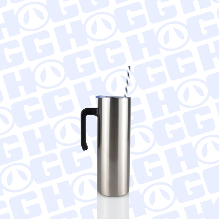 20oz Sublimation Blank Clear Skinny Tumbler W/ Handle Case (24 Units)