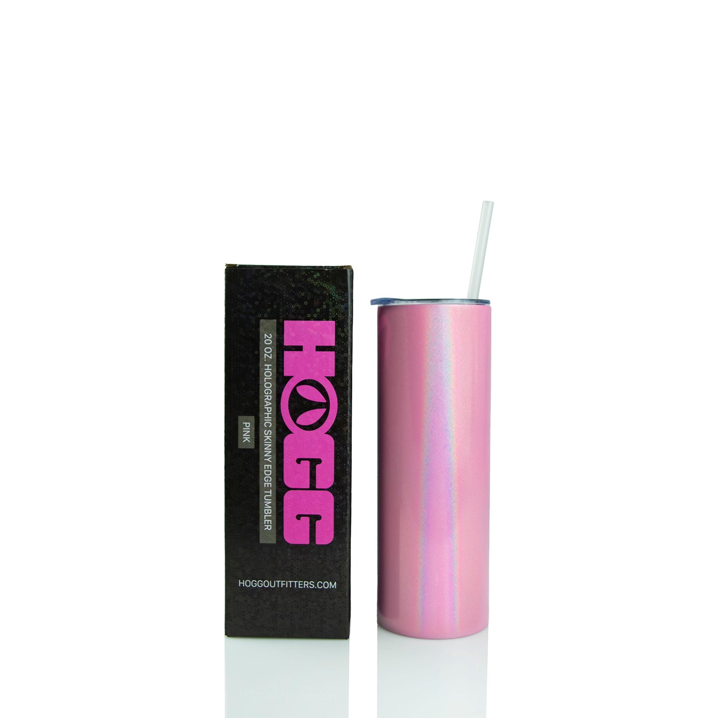 20oz SUBLIMATABLE HOLOGRAPHIC SKINNY EDGE TUMBLER CASE (24 UNITS) - PINK