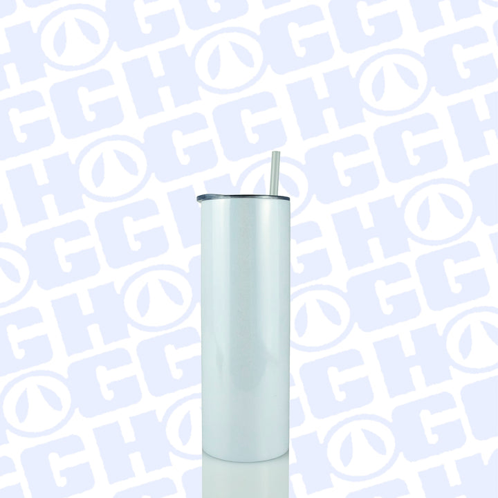 20oz Sublimation Blank Holographic Skinny Edge Tumbler Case (24 Units) - White