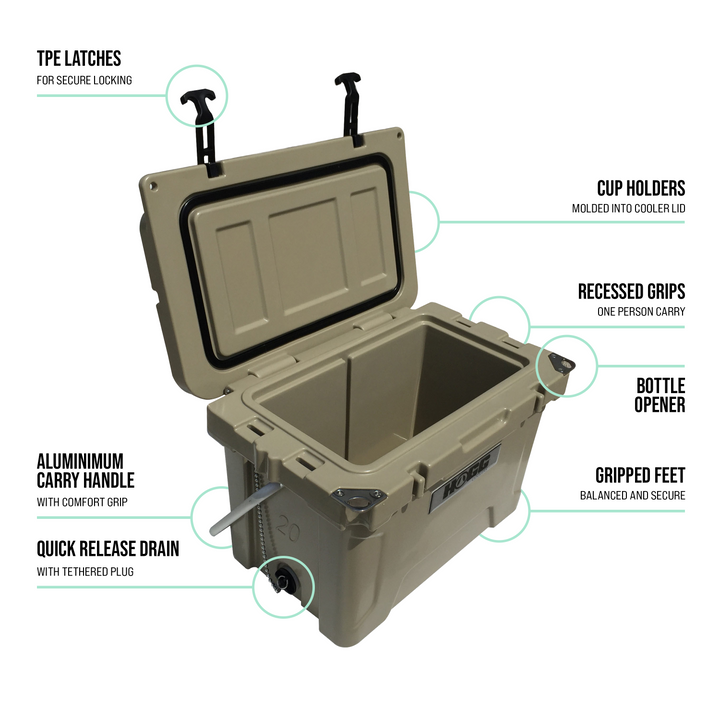 20qt Hogg Coolers — Tan