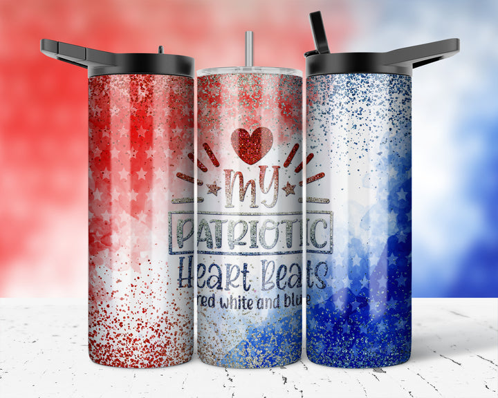 Assorted Ready to Press Sublimation Prints for 20oz Straight Skinny Tumblers (10 Pack) - Patriotic 2