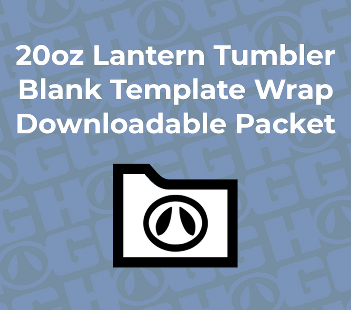 20oz Lantern Tumbler Wrap Template | Flat Wrap Design