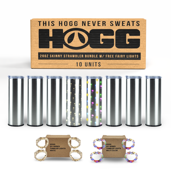 20oz Skinny Strawbler Bundle W/ Free Fairy Lights for Each Tumbler