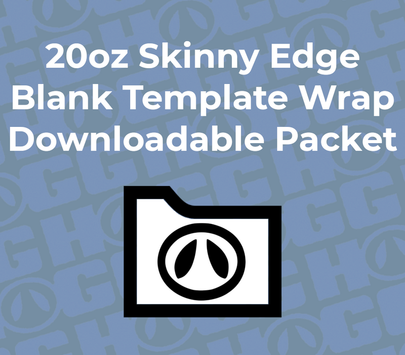 20oz Skinny Edge Wrap Template | Flat Wrap Design