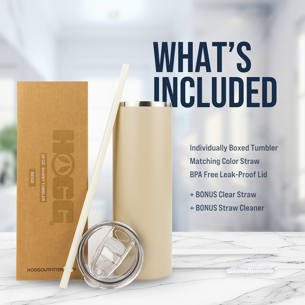 20oz POWDER COATED SKINNY TUMBLER CASE (24 UNITS)