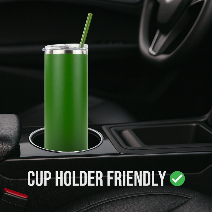 20oz Powder Coated Skinny Tumbler Case (24 Units) — Green