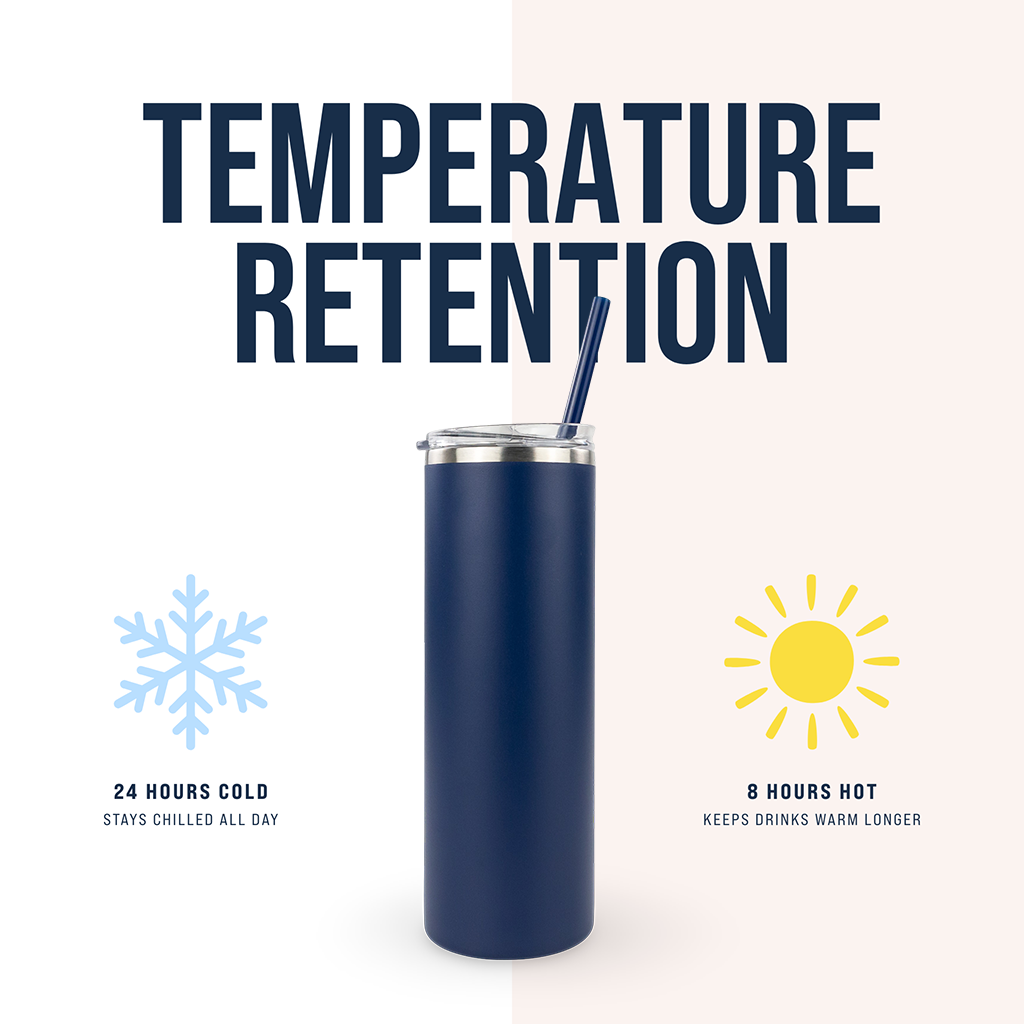 20oz POWDER COATED SKINNY TUMBLER CASE (24 UNITS)