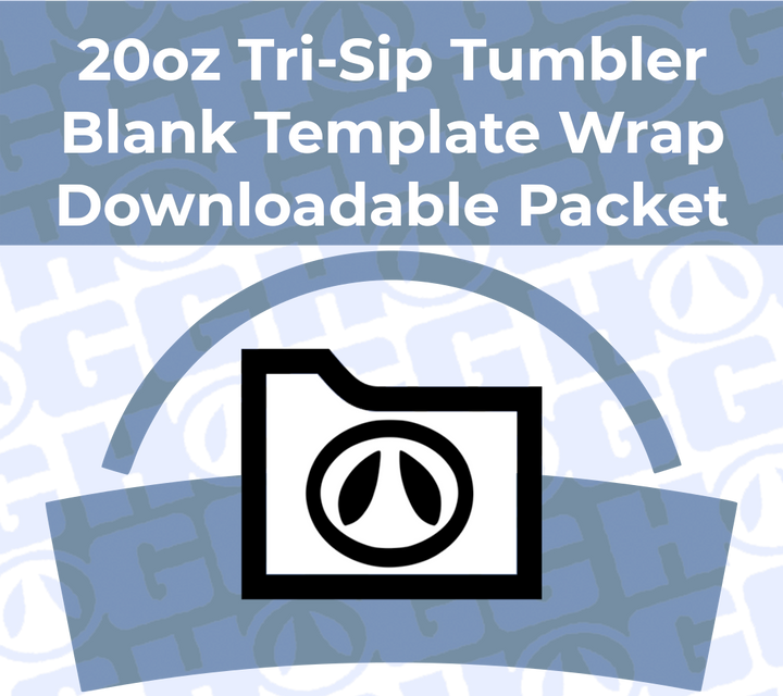 20oz Tri-Sip Wrap Template | Flat Wrap Design