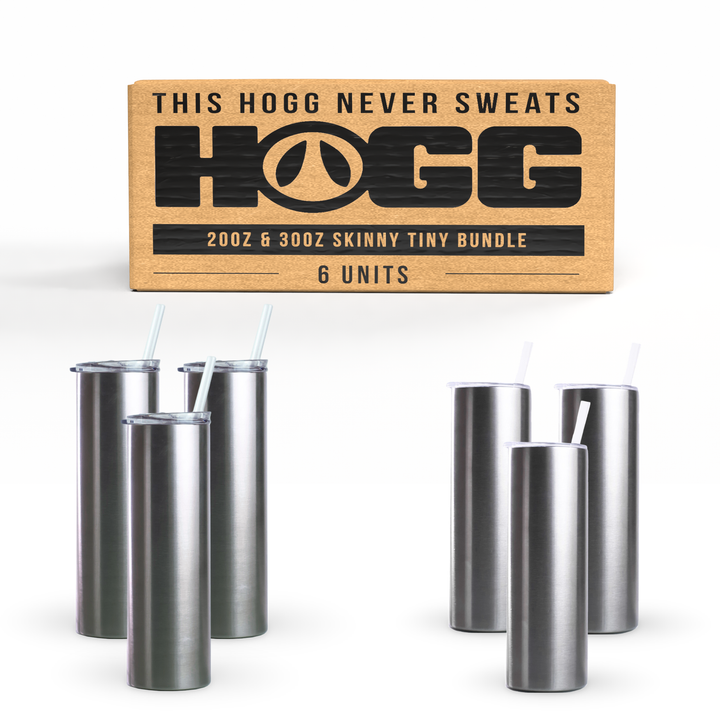 20oz & 30oz Skinny Tiny Bundle (6 Units) | Wholesale Skinny Tumbler Bundle