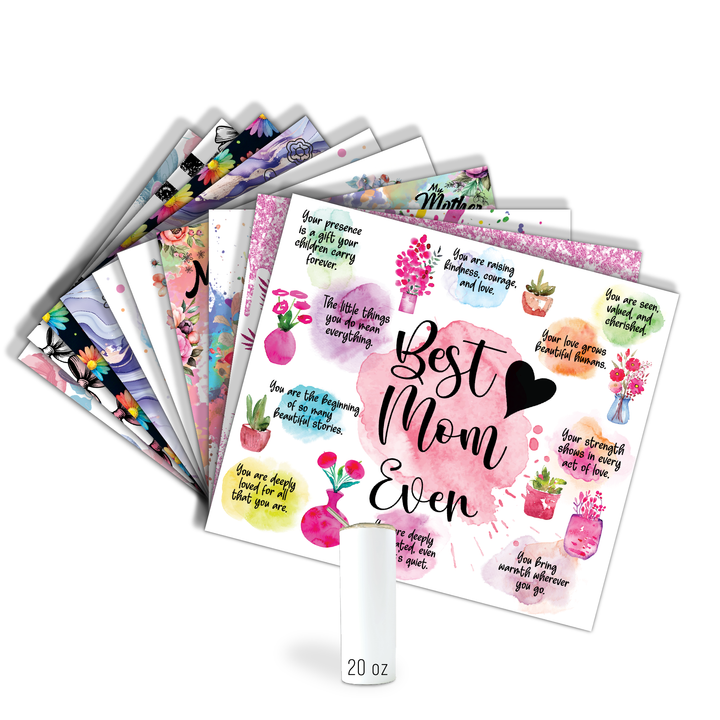 Digital Sublimation Designs - Mom Vibes Collection Tumbler Wraps