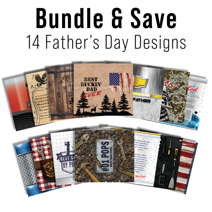 Digital Sublimation Designs - Father's Day 2025 Tumbler Wraps — 20oz Skinny — Bundle and Save (All 14 Designs)