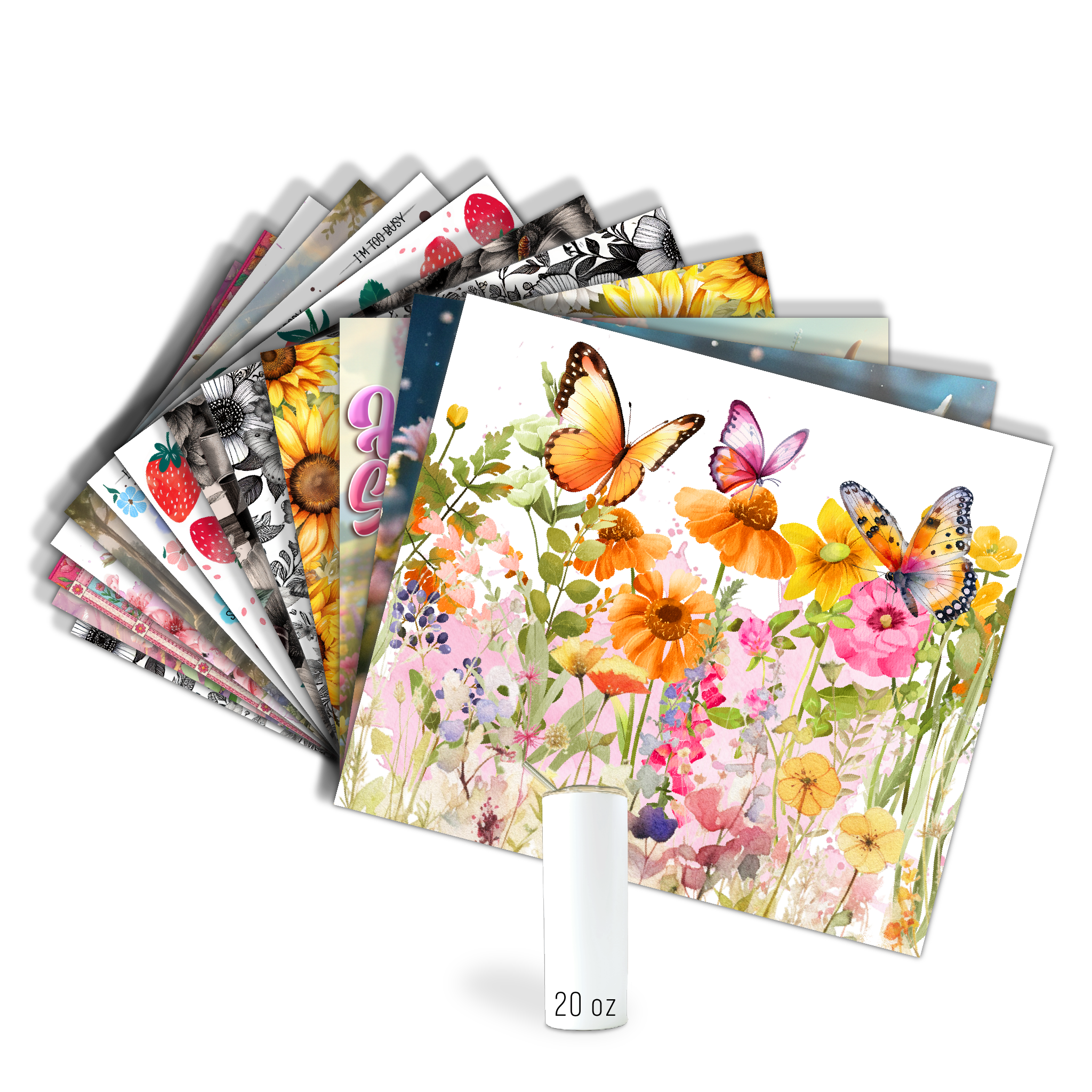 Digital Sublimation Designs - Spring Bloom Collection Tumbler Wraps