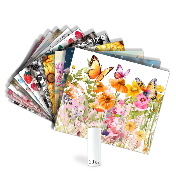 Digital Sublimation Designs - Spring Bloom Collection Tumbler Wraps