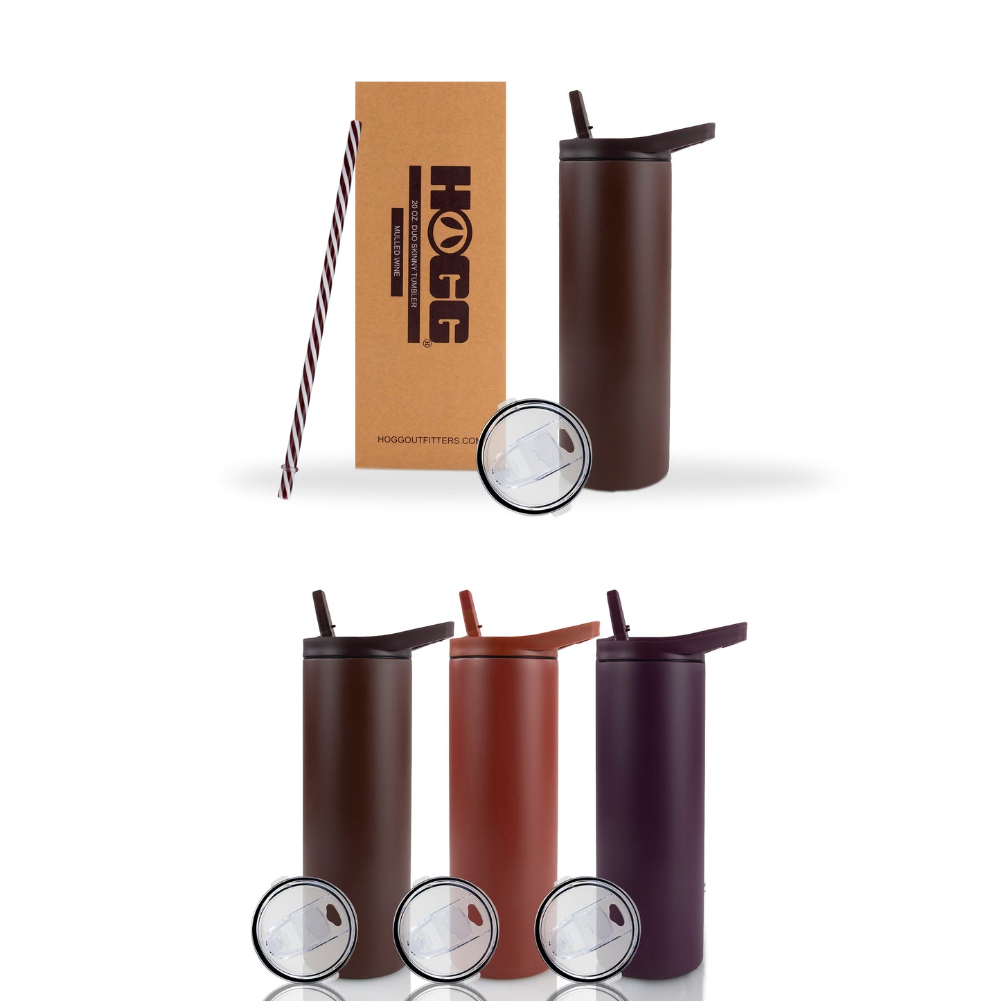 20oz Powder Coated Duo Skinny Tumbler — Color Assortment