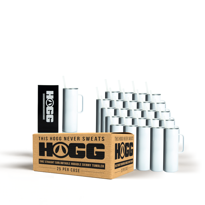 20oz Sublimation Blank Hoggdle Skinny Tumbler Case (25 Units)
