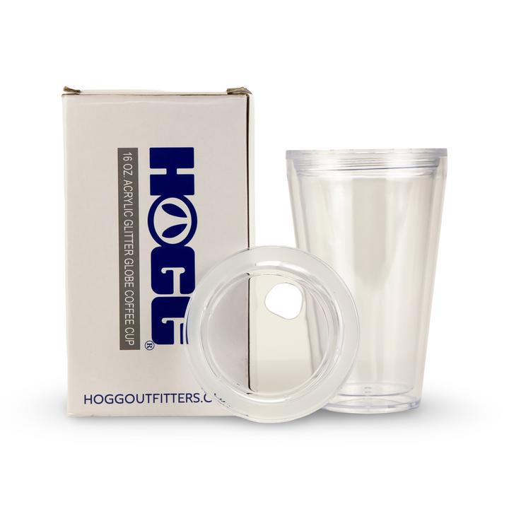 16oz Acrylic Glitter Globe Coffee Cup Case (24 Units)
