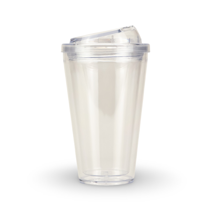 16oz Acrylic Glitter Globe Coffee Cup Case (24 Units)