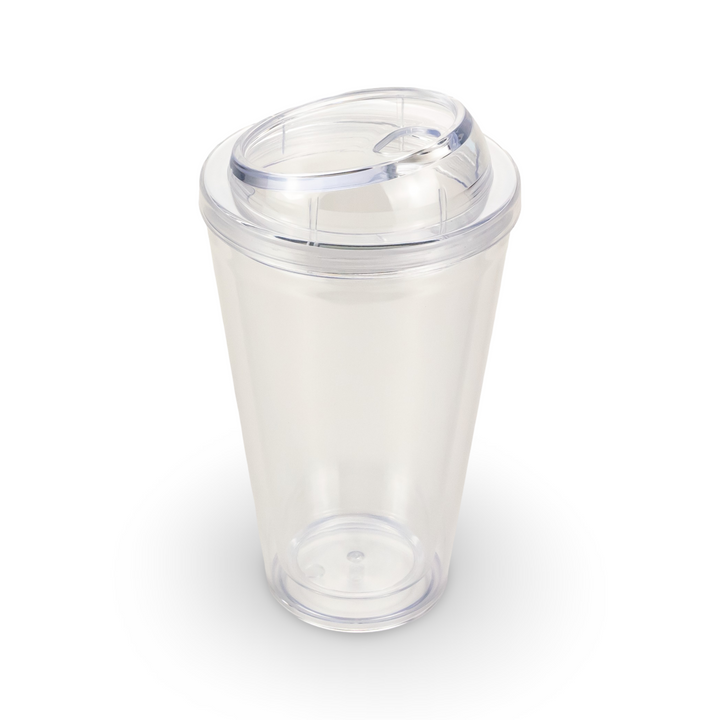 16oz Acrylic Glitter Globe Coffee Cup Case (24 Units)