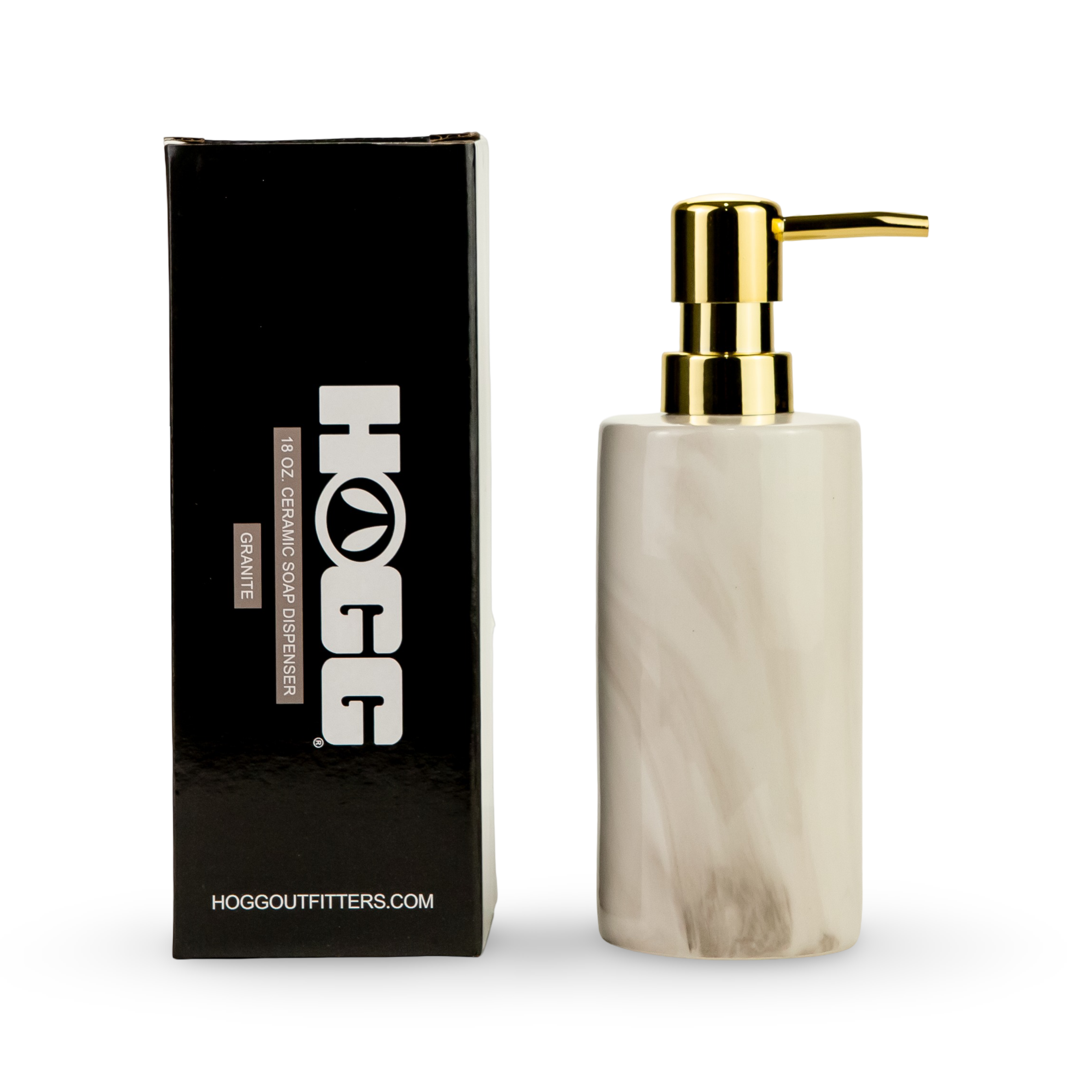 18oz Sublimatable Ceramic Soap Dispenser - Granite