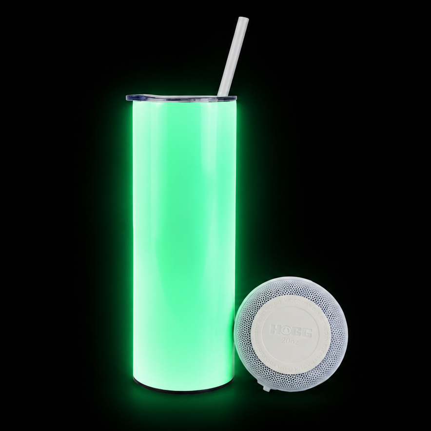 20oz Sublimatable Skinny Speaker Tumbler - Everyday Series - Glow Green