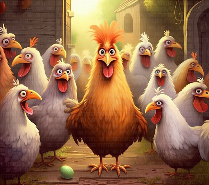 Digital Sublimation Designs — Animals Happy Hens