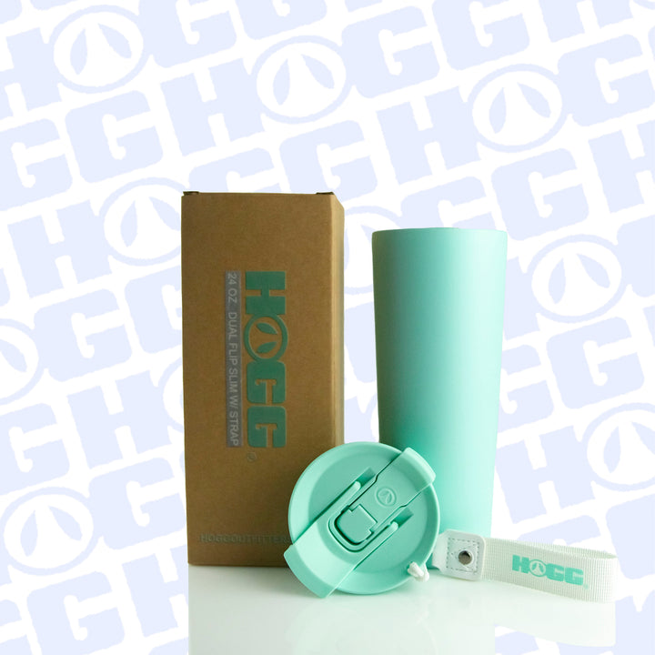24oz Dual Flip Slim W/ Strap