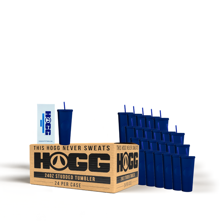24oz Studded Tumbler Case (24 Units) - Navy Blue