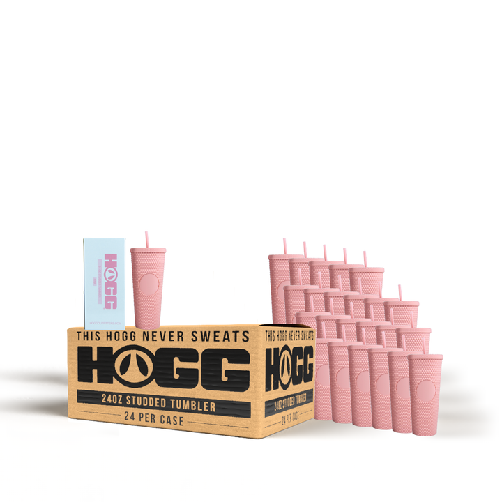 24oz Studded Tumbler Case (24 Units) - Pink