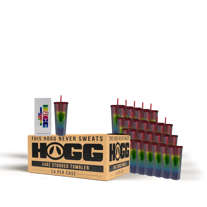 24oz Studded Tumbler Case (24 Units) - Rainbow
