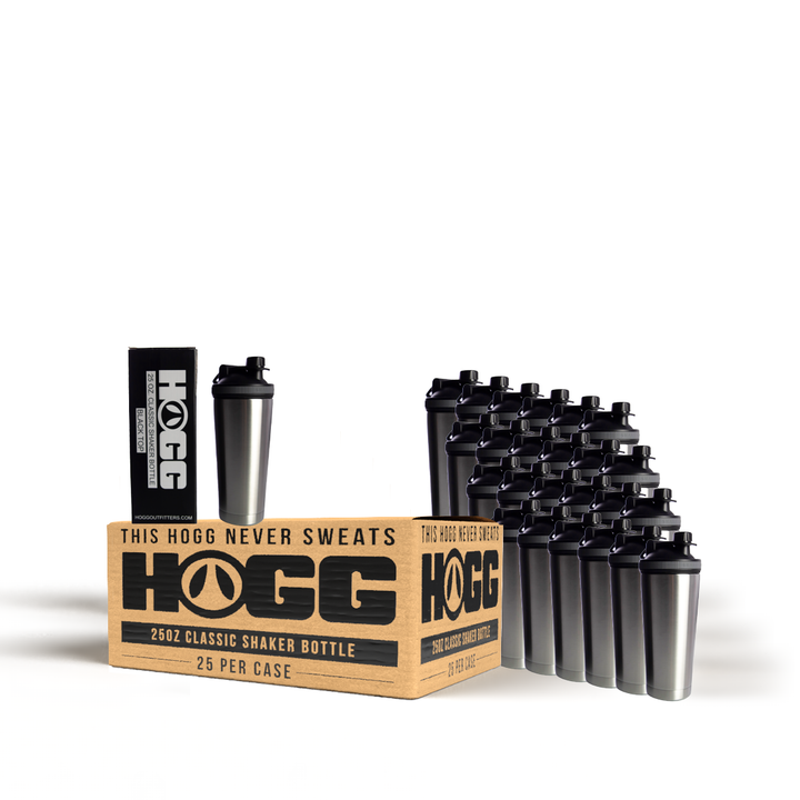 25oz Classic Shaker Bottle Case (25 Units) - Black