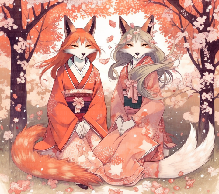 Digital Sublimation Designs — Animals Cherry Blossom