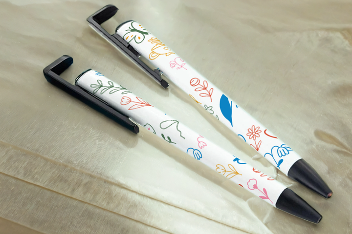 Digital Sublimation Designs - School Pen Wraps — Sublimatable Pen — Cute Floral Doodles