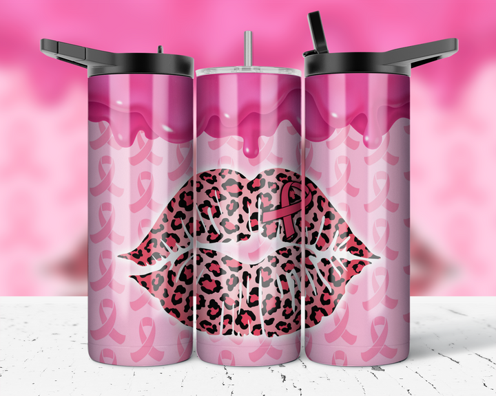 Assorted Ready to Press Sublimation Prints for 20oz Straight Skinny Tumblers (10 Pack) - Breast Cancer Awareness