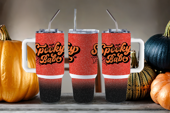 Digital Sublimation Designs - Halloween 2025 Tumblers — 40oz Big Swig — Spooky Babe