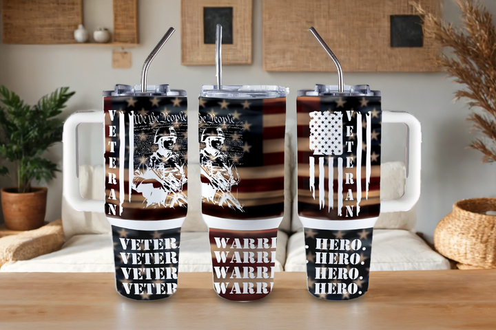 Digital Sublimation Designs - Veteran's Day Tumbler Wraps — 40oz Big Swig — We the Veteran
