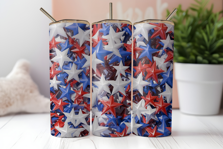 Digital Sublimation Designs - Fourth of July Tumbler Wraps — 40oz Big Swig — Soar High Eagle