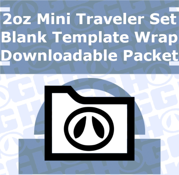 2oz Mini Traveler Set Tumbler Wrap Template | Flat Wrap Design