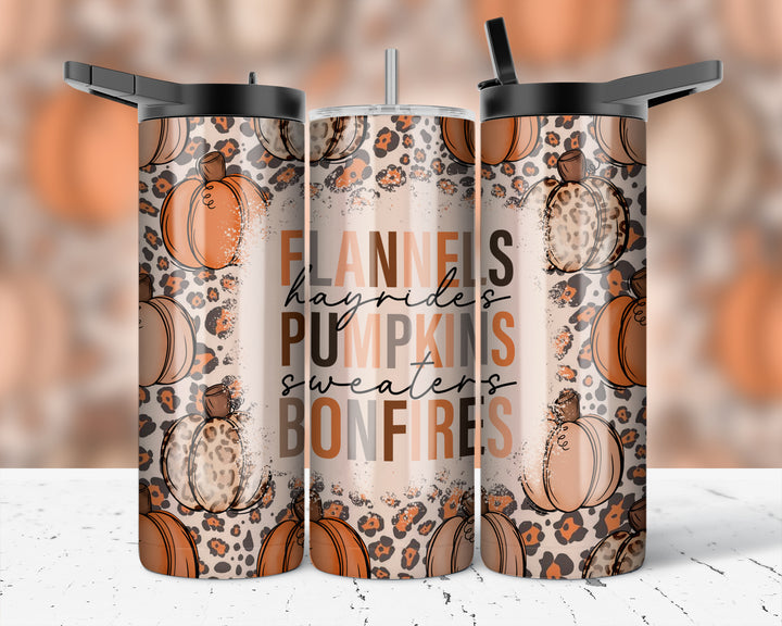 Assorted Ready to Press Sublimation Prints for 20oz Straight Skinny Tumblers (10 Pack) - Fall