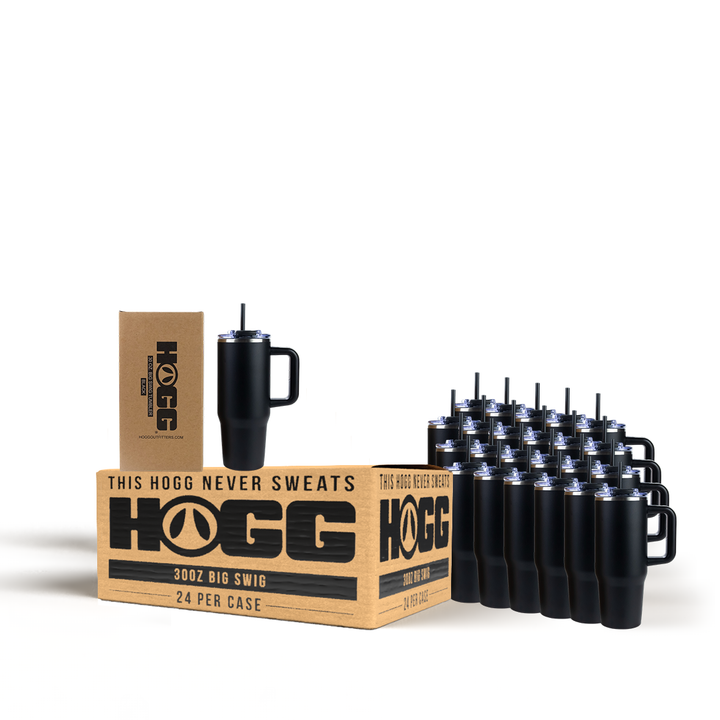30oz Powder Coated Big Swig Tumbler Case (24 Units) | Black