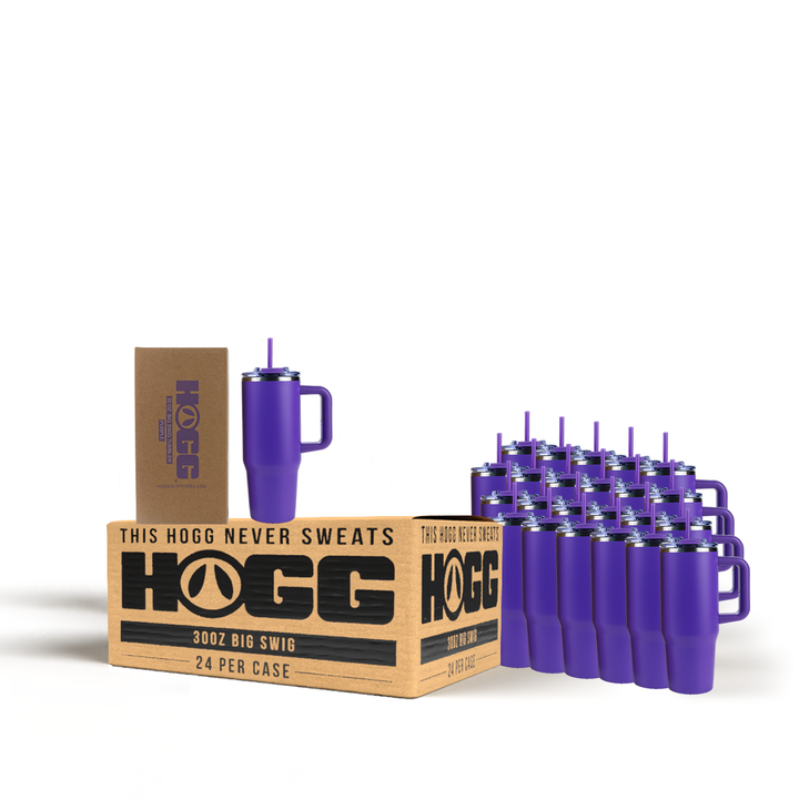30oz Powder Coated Big Swig Tumbler Case (24 Units) | Purple