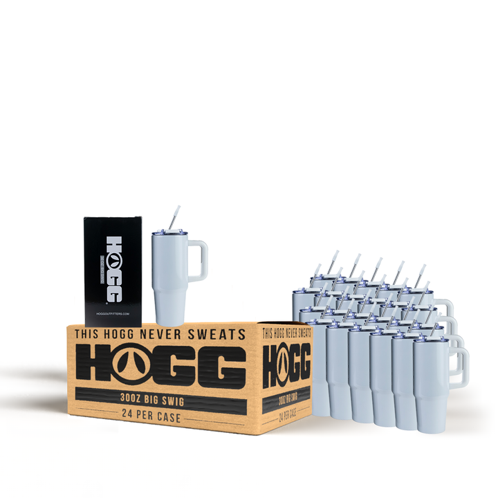 30oz Sublimatable Big Swig Tumbler Case (24 Units) | White